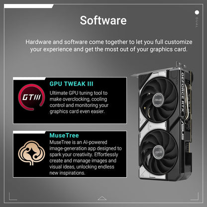 ASUS Dual Geforce RTX 5060 Ti 16GB GDDR7 OC Edition Gaming Graphics Card