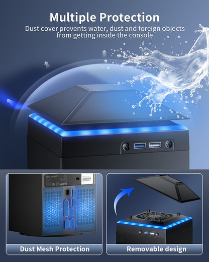 Cooling Fan Dust Proof for Xbox Series X Console with Colorful Light