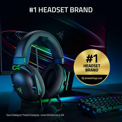 Razer Blackshark V2 X Gaming Headset: 7.1 Surround Sound - 50Mm Drivers - Memory Foam Cushion - for PC, PS4, PS5, Switch - 3.5Mm Audio Jack - Black