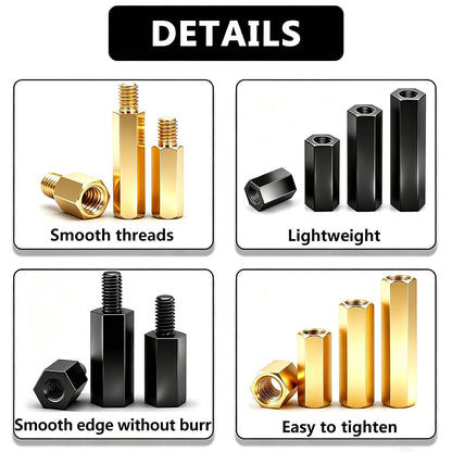 640PCS M3 Brass and Nylon Hex Motherboard Standoffs Kit