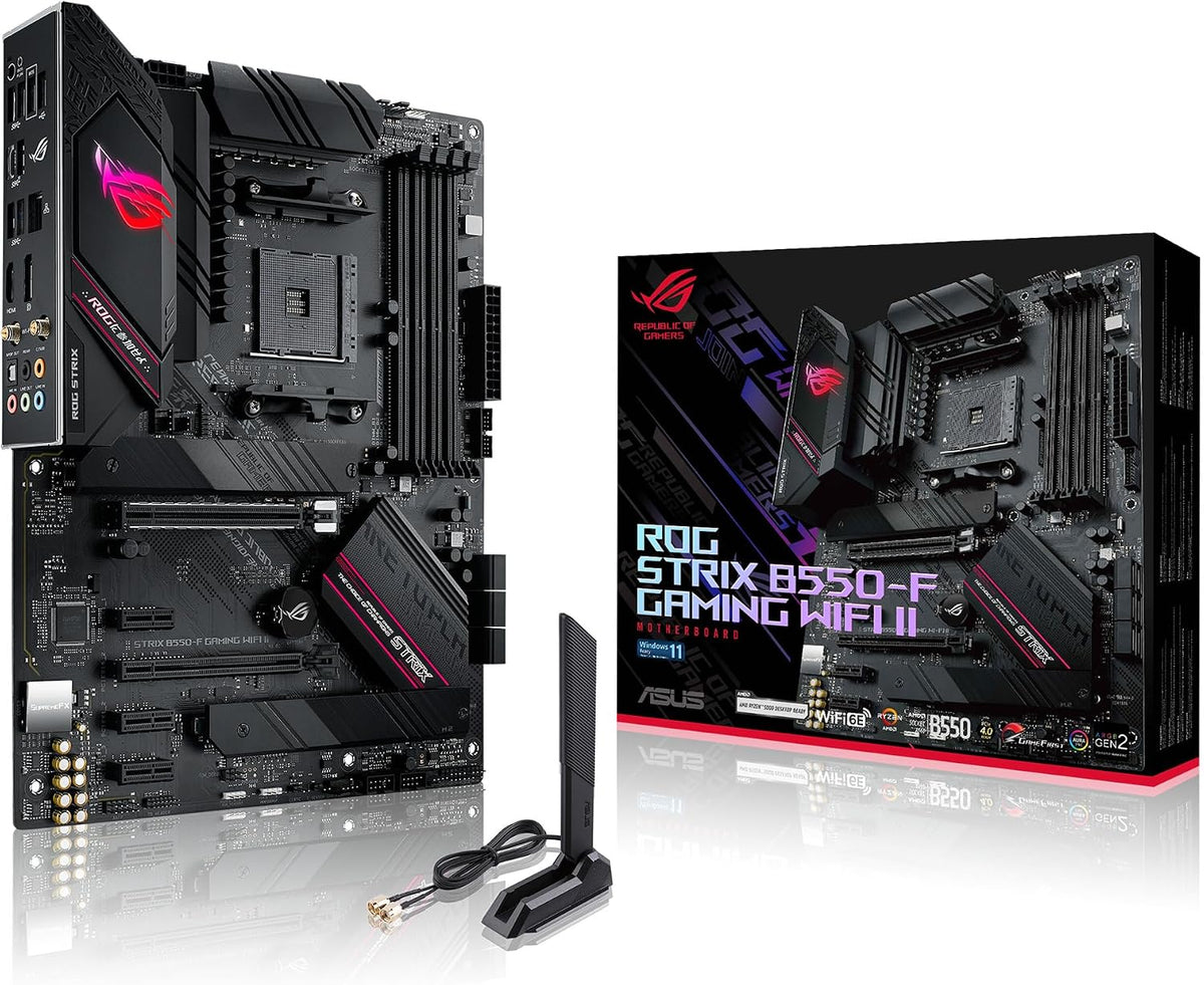 Asus ROG Strix B550-F Gaming Wifi II AMD AM4 (3Rd Gen Ryzen) ATX DDR4 Gaming Motherboard (Pcie 4.0, Wifi 6E, 2.5Gb LAN, BIOS Flashback, HDMI 2.1, Addressable RGB Header and Aura Sync)