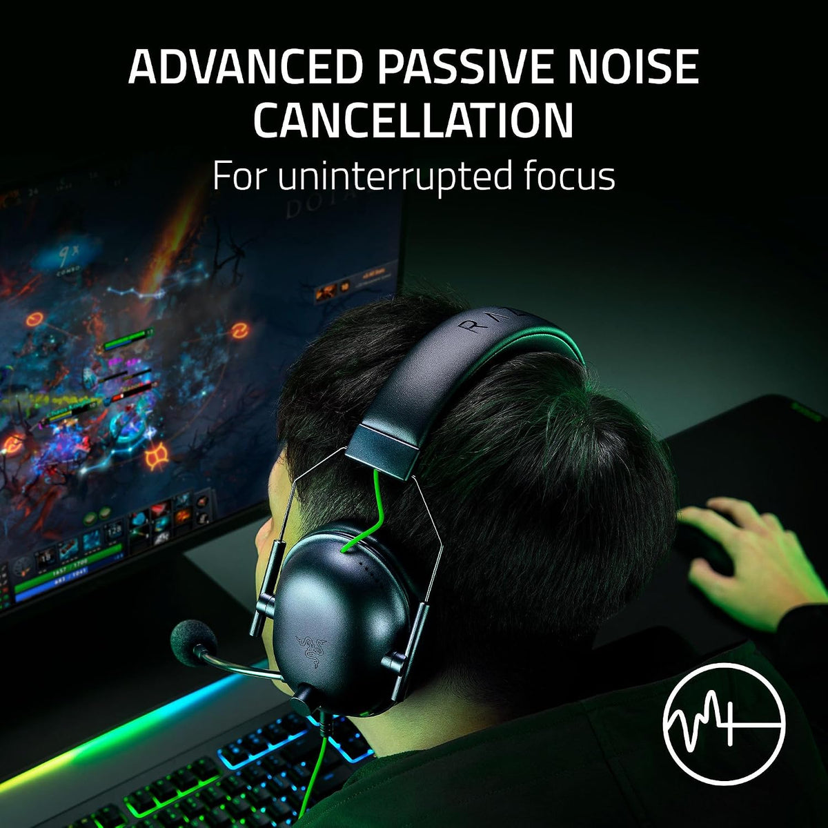 Razer Blackshark V2 X Gaming Headset: 7.1 Surround Sound - 50Mm Drivers - Memory Foam Cushion - for PC, PS4, PS5, Switch - 3.5Mm Audio Jack - Black