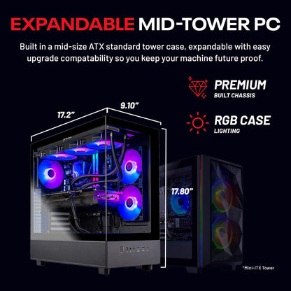 Skytech Gaming PC Desktop, Ryzen 7 9850X3D, RX 9070 XT, 32GB RAM, 2TB SSD