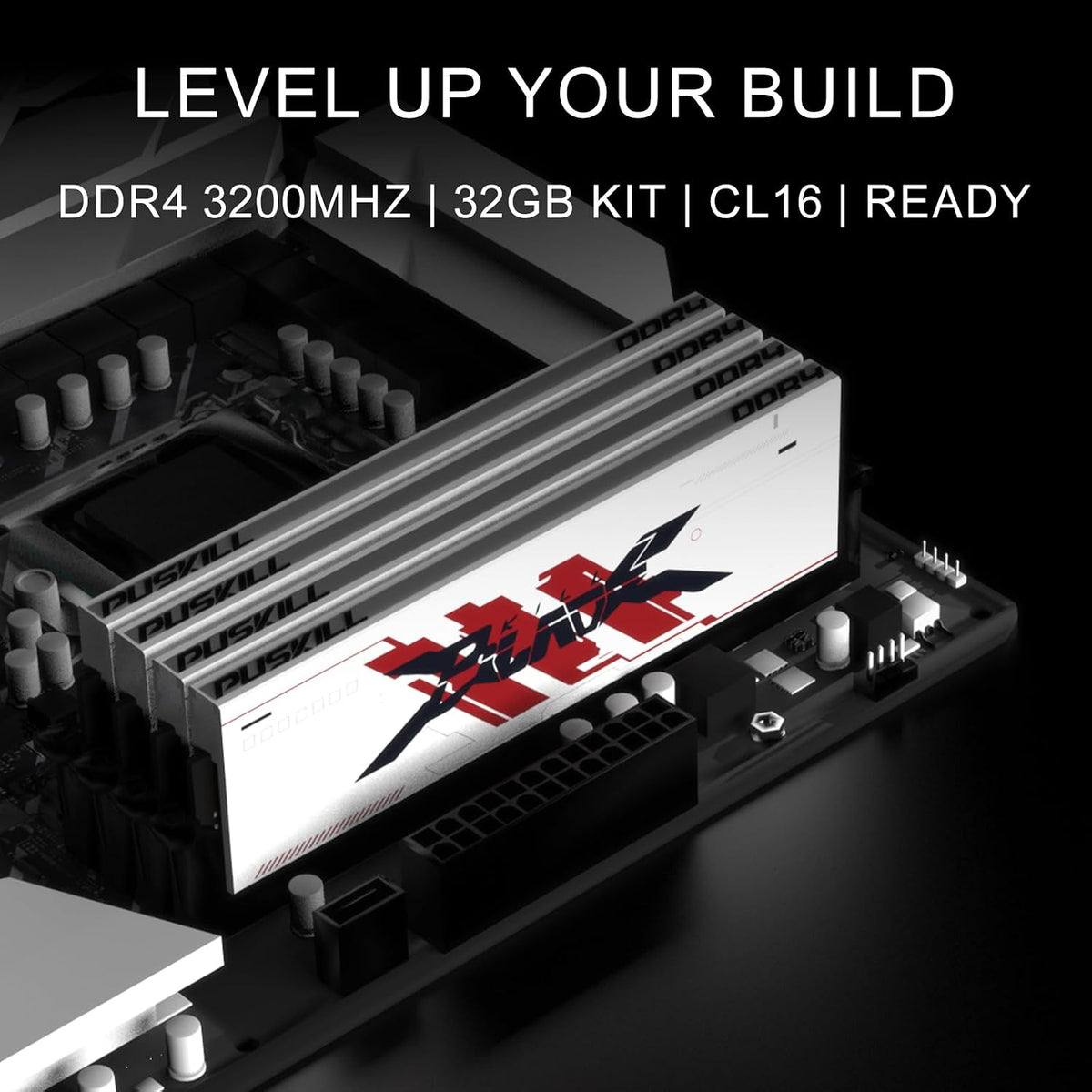 32GB DDR4 3200Mhz RAM (2X16Gb) UDIMM CL16 White