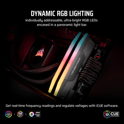 Corsair Vengeance RGB RS DDR5 32GB (2 X 16GB) up to 6000Mhz AMD Intel RAM