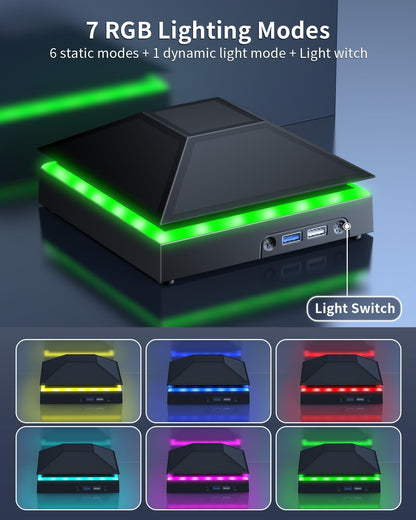 Cooling Fan Dust Proof for Xbox Series X Console with Colorful Light