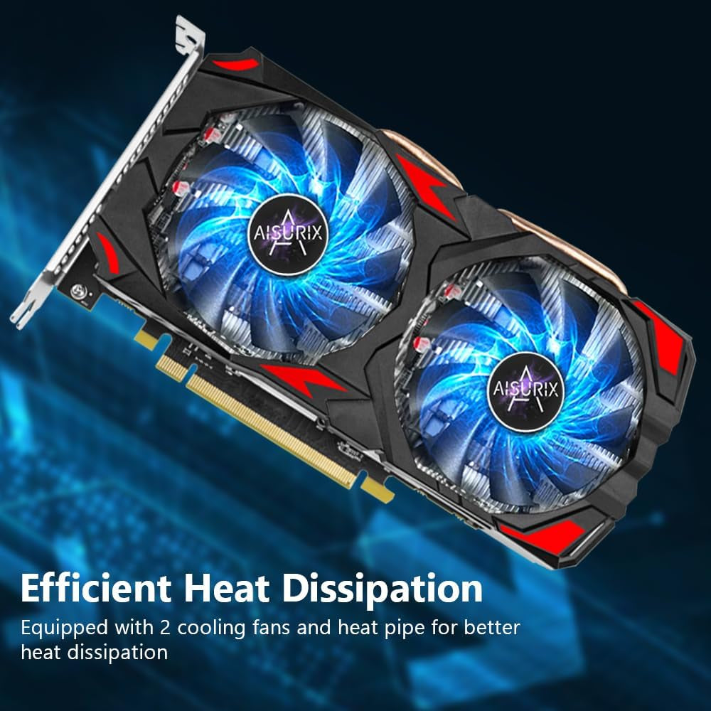 AISURIX RX 580 8GB GDDR5 Graphics Card 2*HDMI/1*DP Gaming GPU