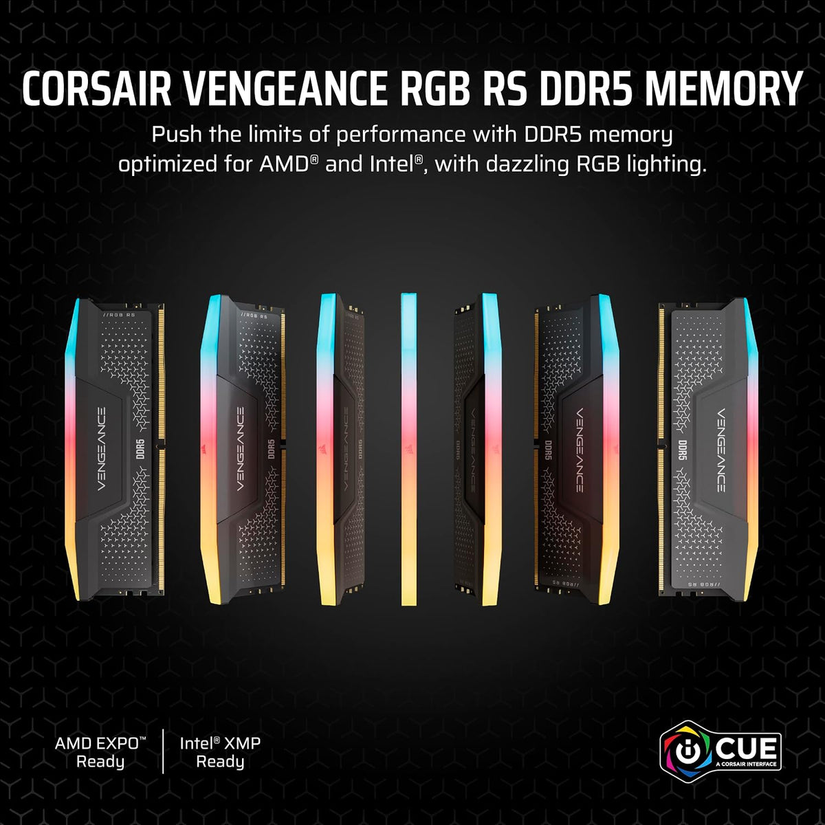 CORSAIR Vengeance RGB RS DDR5 32GB (2 X 16GB) up to 6000Mhz AMD Intel RAM