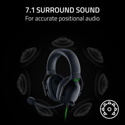 Razer Blackshark V2 X Gaming Headset: 7.1 Surround Sound - 50Mm Drivers - Memory Foam Cushion - for PC, PS4, PS5, Switch - 3.5Mm Audio Jack - Black